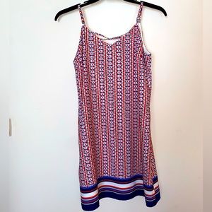 Orange & Blue spaghetti strap dress
